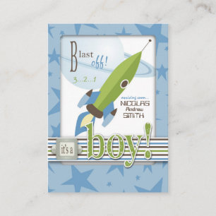 Spaceship Baby Shower Einladung
