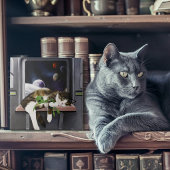 Spaceship Cat Sci-Fi Niedlich Fliese