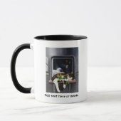 Spaceship Cat Sci-Fi Niedlich Tasse (Links)
