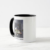 Spaceship Cat Sci-Fi Niedlich Tasse (Vorderseite Links)