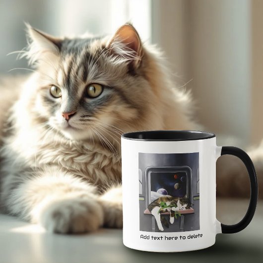 Spaceship Cat Sci-Fi Niedlich Tasse