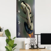 SpaceShip Growth Chart Poster (Heimbüro)