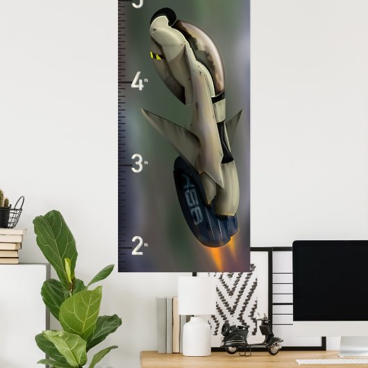 SpaceShip Growth Chart Poster (Heimbüro)