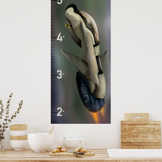 SpaceShip Growth Chart Poster (Küche)