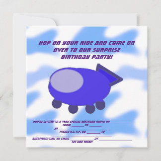 Spaceship Happy Birthday Einladungskarte Einladung