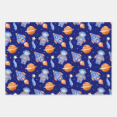 Spaceship & Planets Boys Birthday Astronaut Geschenkpapier Set (Vorderseite)