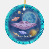 Spaceship Roadtrip custom name Ornament (Vorne)