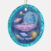 Spaceship Roadtrip custom name Ornament (Links)