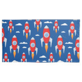 Spaceship Rocket Fun Kissenbezug (Vorderseite-Links)