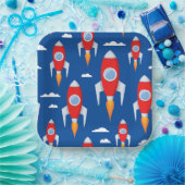 Spaceship Rocket Fun Pappteller (Party)