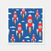 Spaceship Rocket Fun Serviette (Vorderseite)
