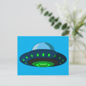SPACESHIP UFO ART Postkarten (Stehend Vorderseite)