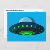 SPACESHIP UFO ART Postkarten (Vorne/Hinten)