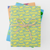 Spaceship-Wrapping-Papier für Alien Geschenkpapier Set (Beispiel)