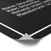 SpaceShipOne - Flugzeugkonzept Zeichnend Pläne PD Poster (Ecke)