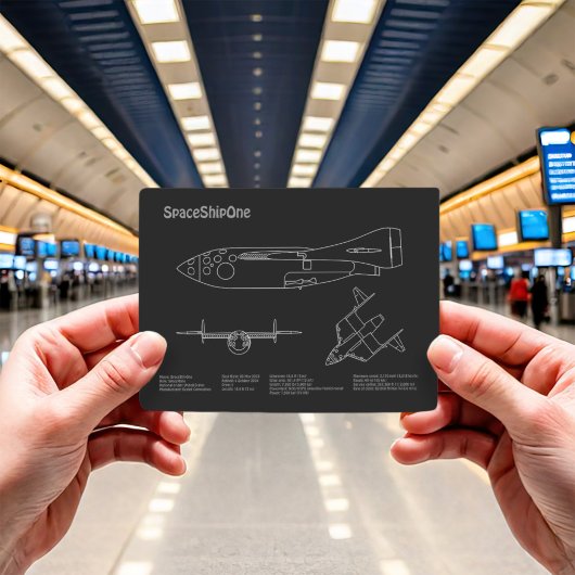 SpaceShipOne - Flugzeugkonzept Zeichnend Pläne PD Postkarte