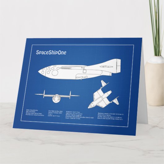SpaceShipOne - Flugzeugkonzepte ABD Dankeskarte (Vorderseite)