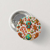 SpaceShuttle Weihnachten Button (Vorne & Hinten)