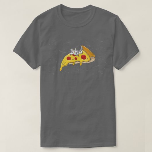 Spacesuit Lay on Pizza Slice, Funny Fast Food A A T-Shirt (Design vorne)