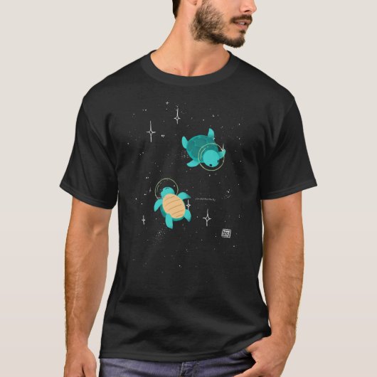 Spaceurtles retro T-Shirt (Vorderseite)
