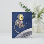 Spacewalk Chickie Postkarte (Stehend Vorderseite)