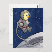 Spacewalk Chickie Postkarte (Vorne/Hinten)