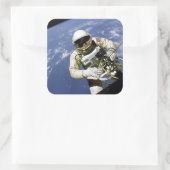Spacewalk Quadratischer Aufkleber (Tasche)