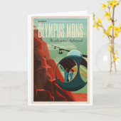 SpaceX Mars Olympus Mons Tourism Poster Karte (Gelbe Blume)