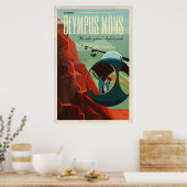 SpaceX Mars Olympus Mons Tourismus Poster (Küche)