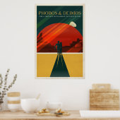 SpaceX Mars Phobos und Deimos Tourismus Poster (Küche)