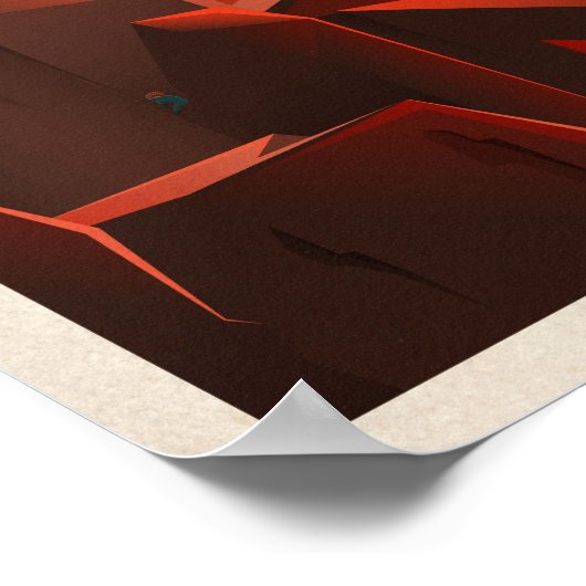 SpaceX Mars Touristik Poster / Olympus Mons (Ecke)