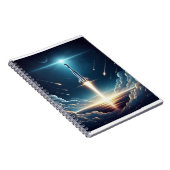 SpaceX-Rakete startet am Himmel Notizblock (Rechte Seite)