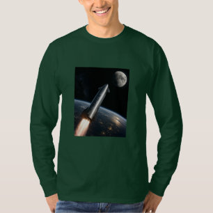 SpaceX Starship-Start Wiederverwendbare Rakete T-Shirt