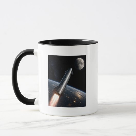 SpaceX Starship-Start | Wiederverwendbare Rakete Tasse (Links)