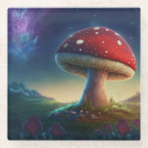 Spacey Amanita Muscaria Untersetzer