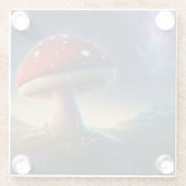 Spacey Amanita Muscaria Untersetzer (Rückseite)