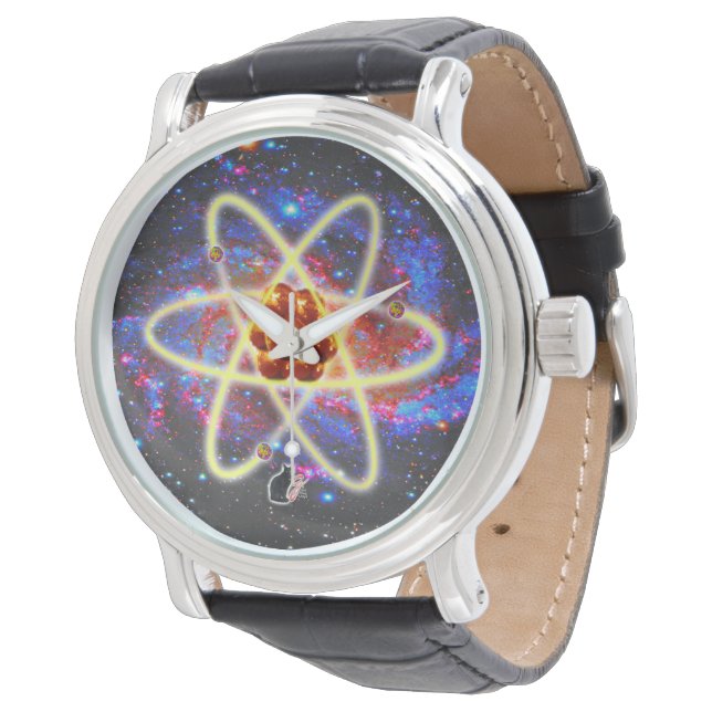 Spacey Atomic Armbanduhr (Schrägansicht)