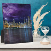 Spacey Chicago Skyline Fotoplatte (Seite)