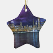 Spacey Chicago Skyline Keramik Ornament (Links)