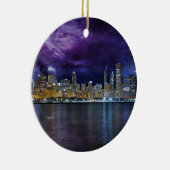 Spacey Chicago Skyline Keramikornament (Rechts)