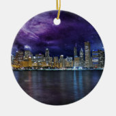 Spacey Chicago Skyline Keramikornament (Vorne)