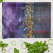 Spacey Chicago Skyline Küchentuch (Gefaltet)