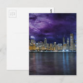 Spacey Chicago Skyline Postkarte (Vorne/Hinten)