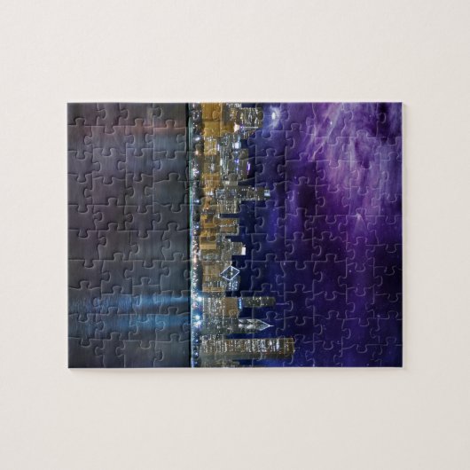 Spacey Chicago Skyline Puzzle (Horizontal)