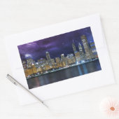 Spacey Chicago Skyline Rechteckiger Aufkleber (Umschlag)