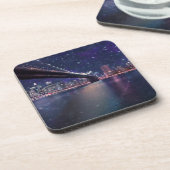 Spacey Manhattan Skyline Getränkeuntersetzer (Linke Seite)