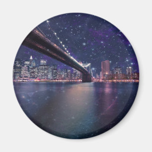 Spacey Manhattan Skyline Magnet