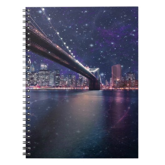 Spacey Manhattan Skyline Notizblock (Vorderseite)