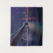 Spacey Manhattan Skyline Wandteppich (Vorderseite)