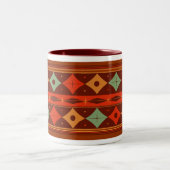 Spacey Mod Diamond Pattern Zweifarbige Tasse (Mittel)